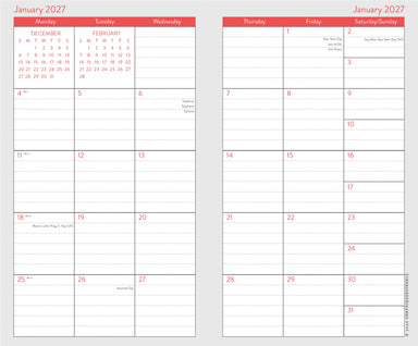 Floral 2027-2028 Two-Year Pocket Planner