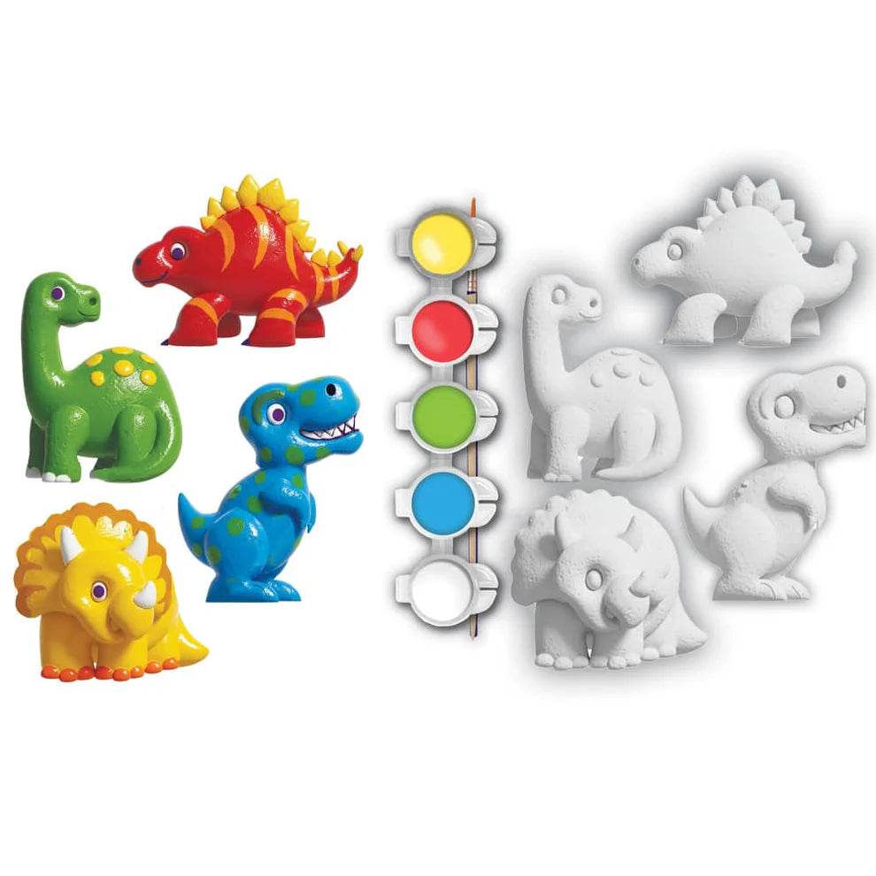 MSTR Plaster Magnets Paint Kit: Dinosaur World 6-Pack