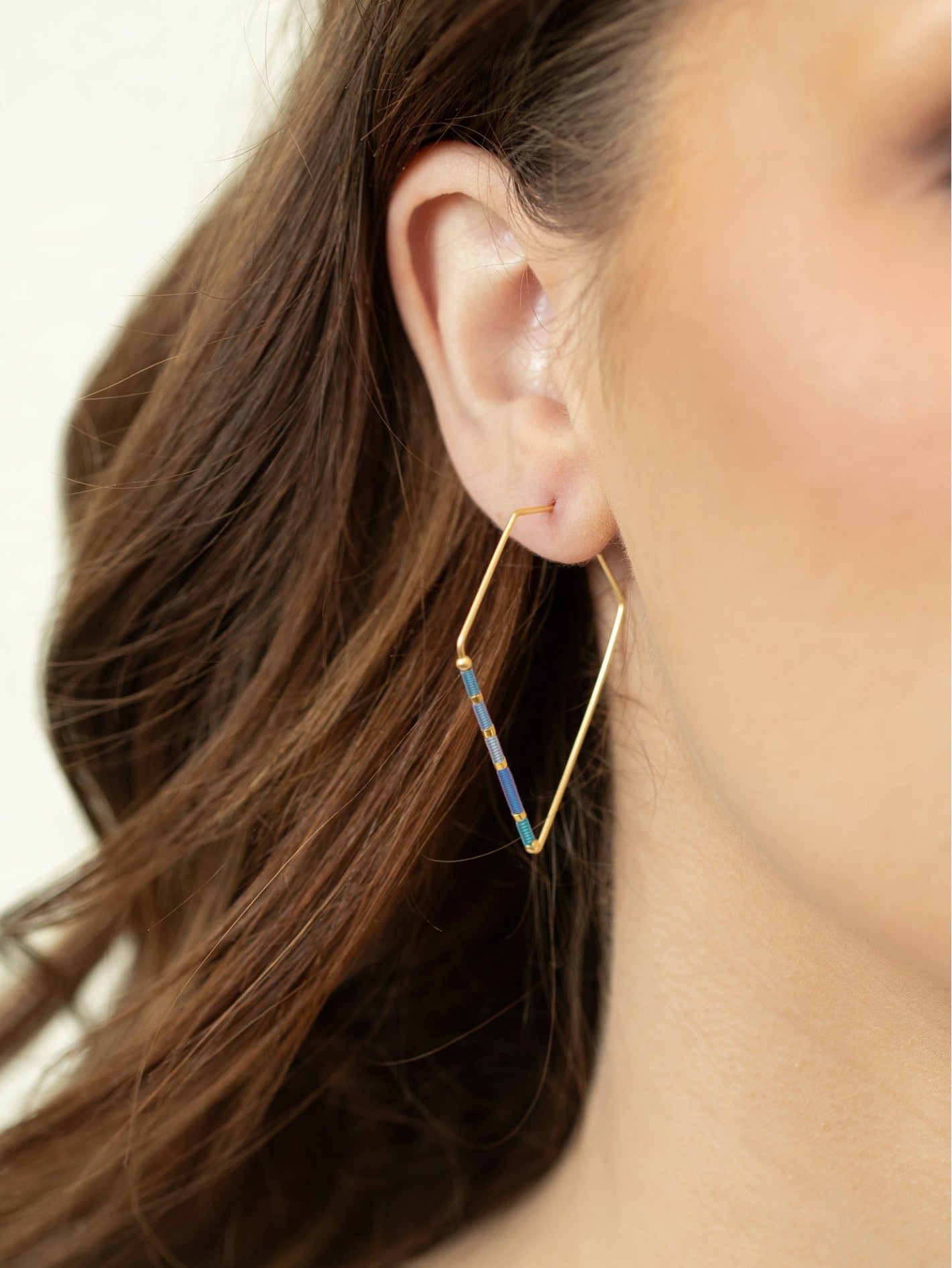 Holly Yashi Anza Earrings - Blue and Gold