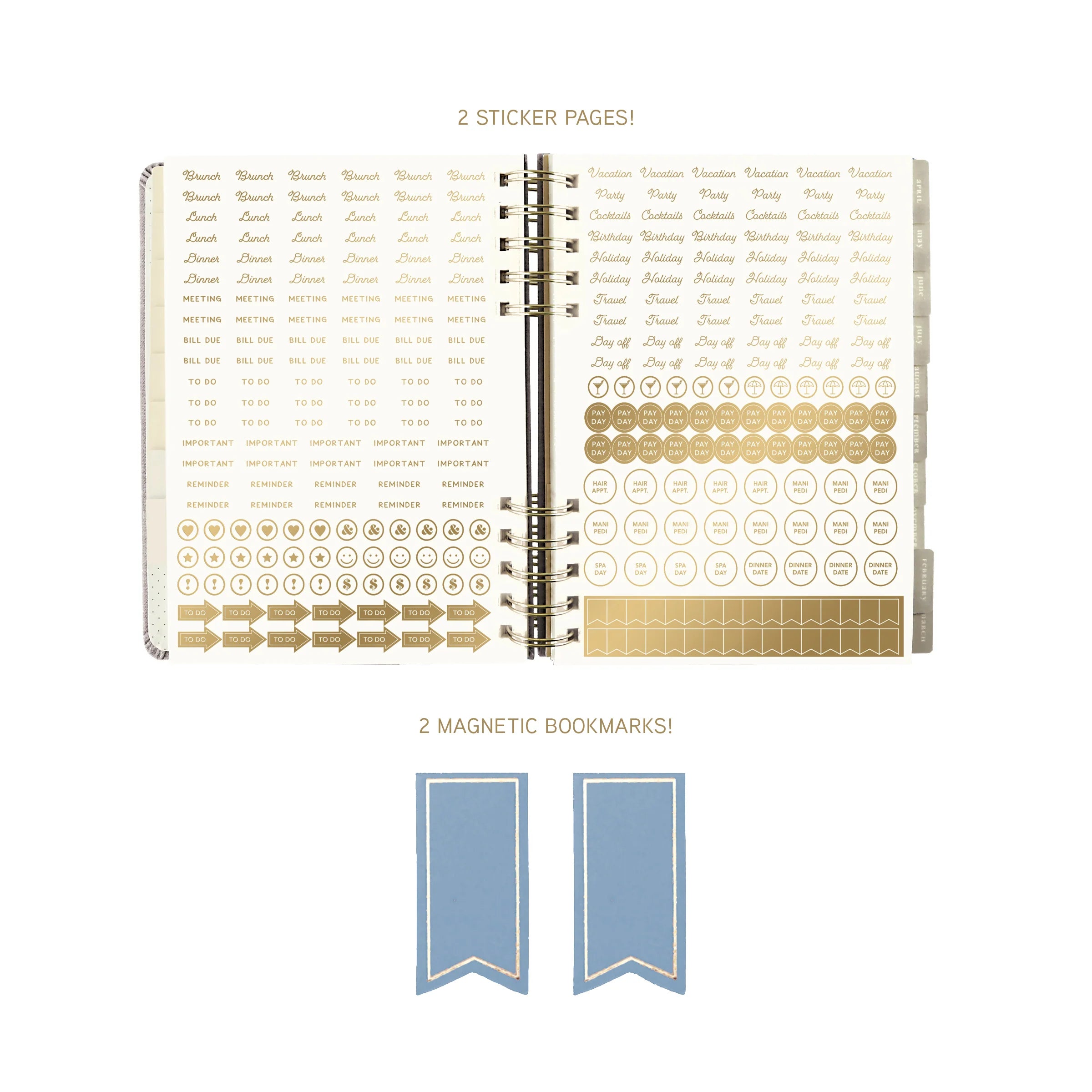 GRPH Chambray 2027 Fabric-Bound Engagement Calendar