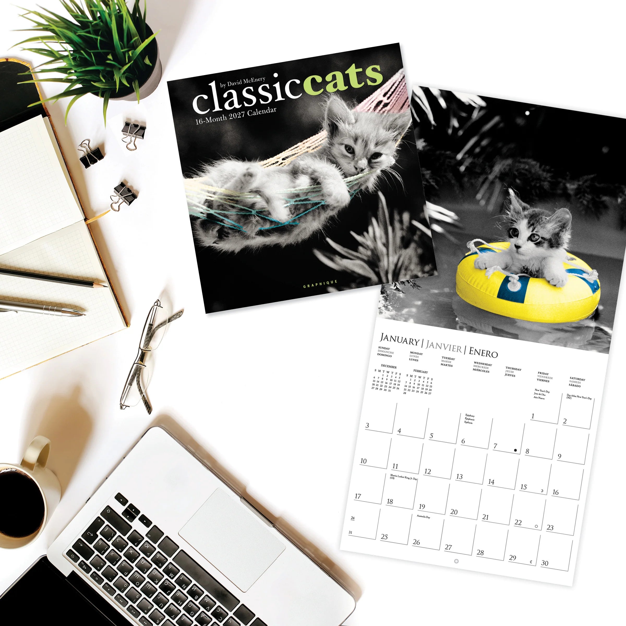 GRPH Classic Cats 2027 Wall Calendar