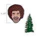 Bob Ross & Tree Enamel Pin Set
