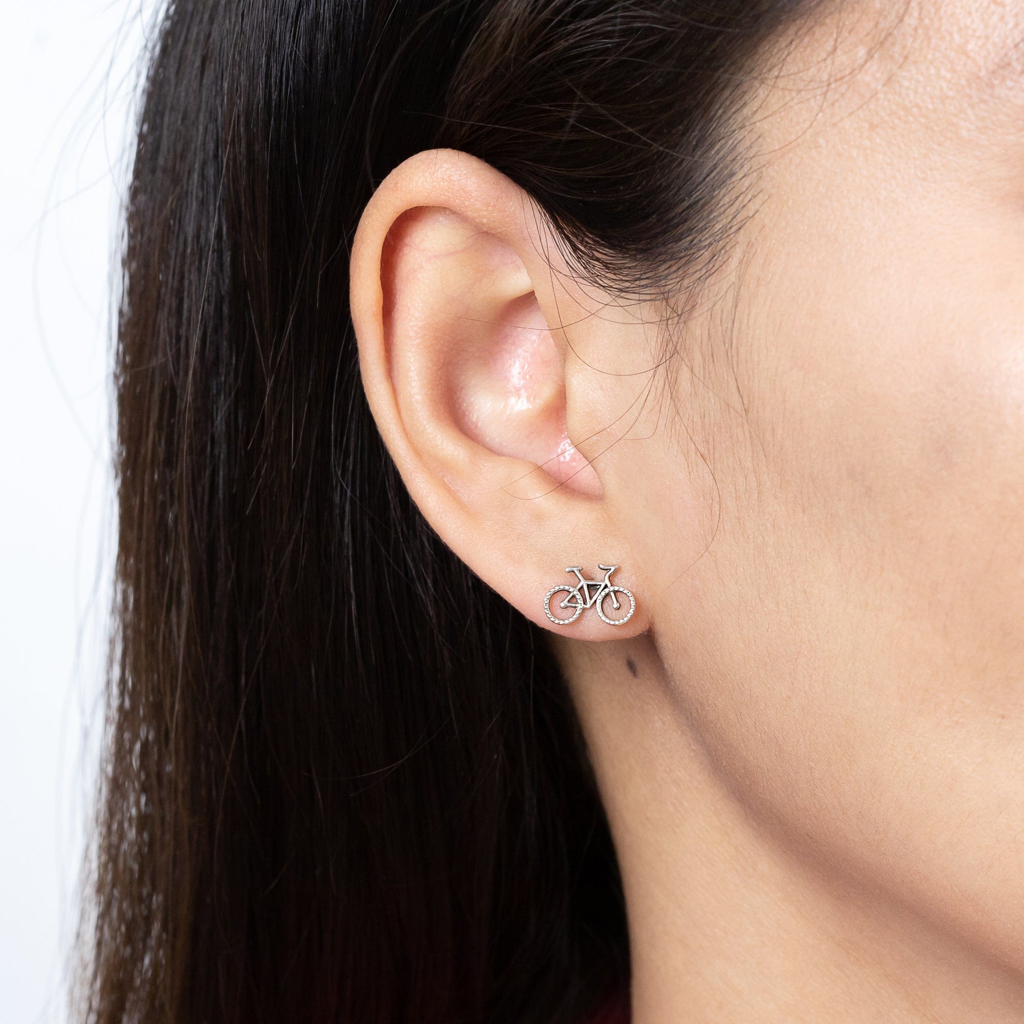 Boma Sterling Bicycle Post Earrings