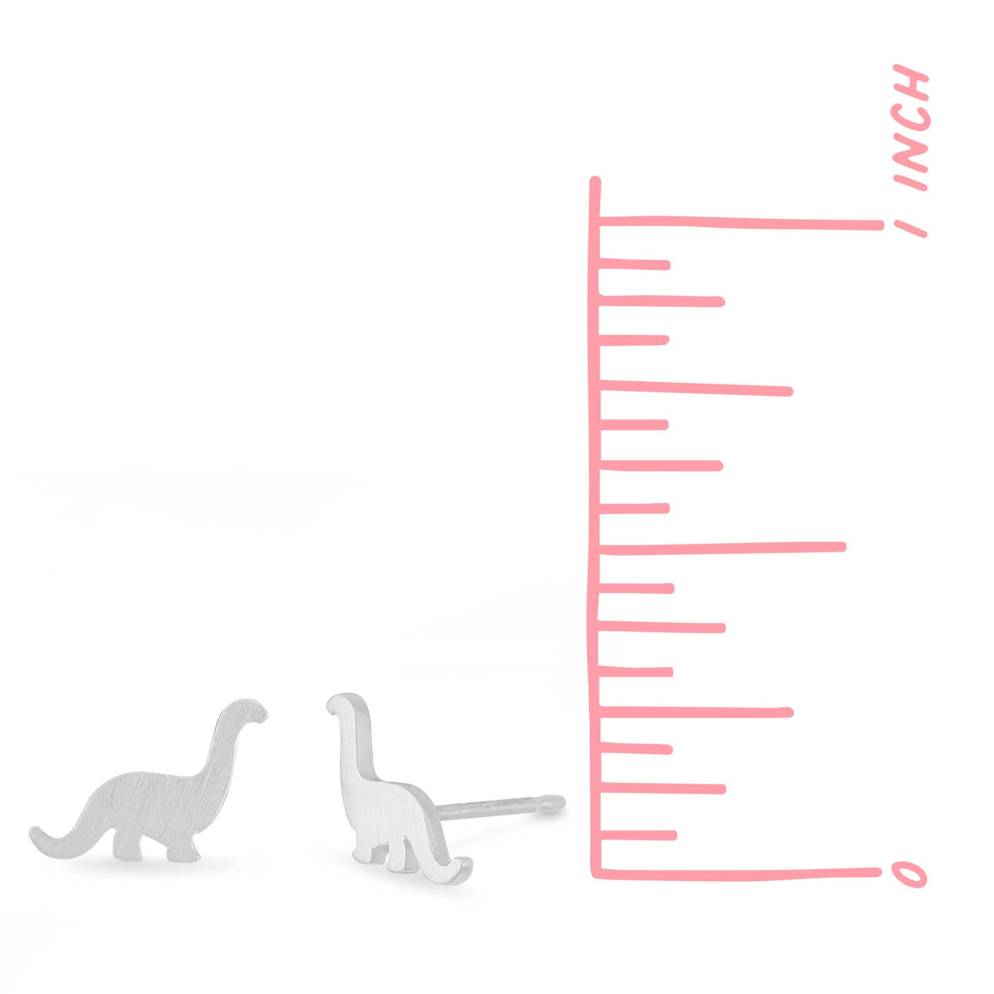 Boma Sterling Silver Earrings - Dinosaurs Matte Finish    