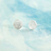 Boma Sterling Silver Round Curved with Iced Finish Stud Earrings