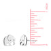 Boma Sterling Silver Elephant Profile Stud Earrings