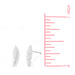 Boma Sterling Silver Post Earrings - Matte Feather    