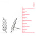 Boma Sterling Silver Leaf Ear Crawlers Post Earrings