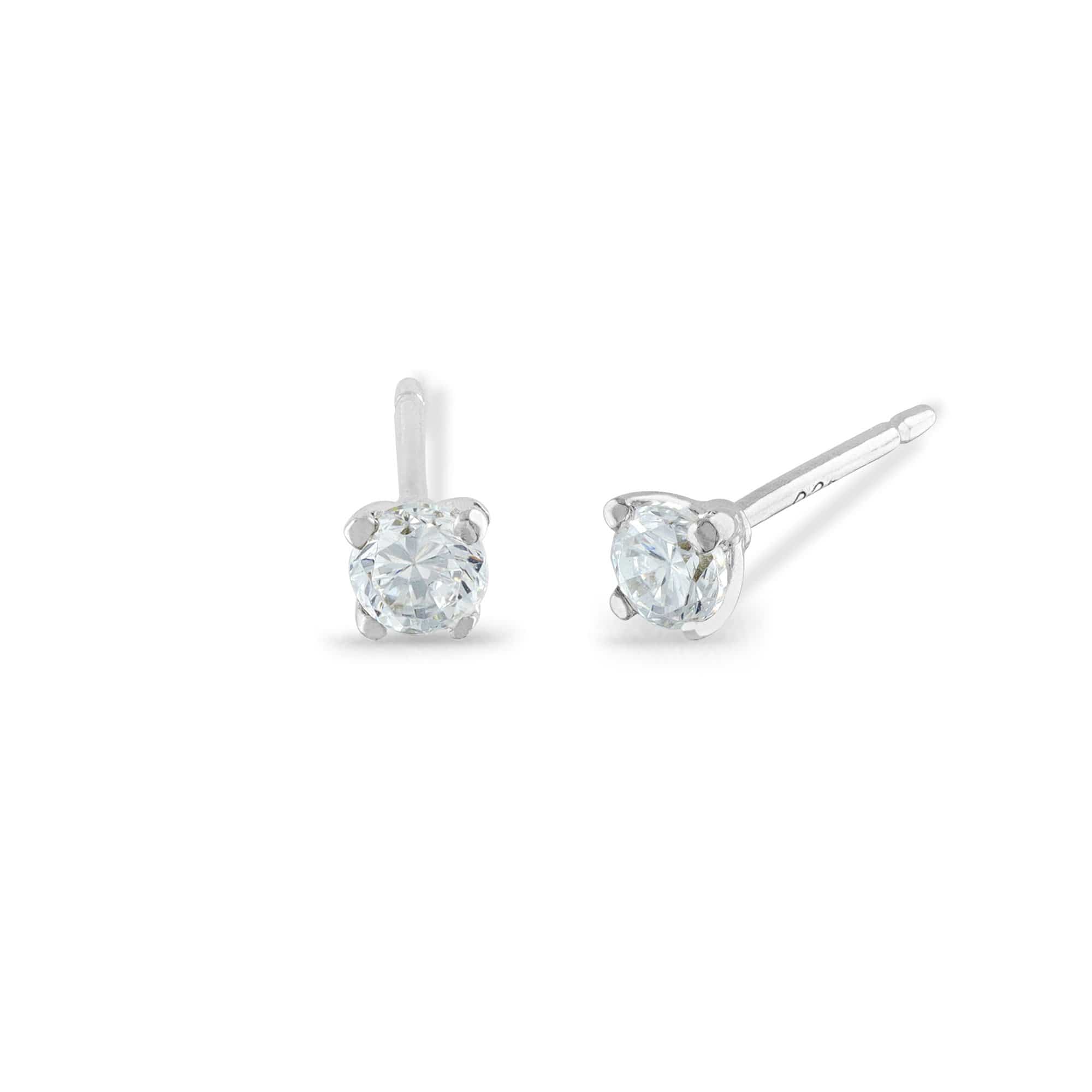 Boma Sterling Silver Small Cubic Zicron Posts    