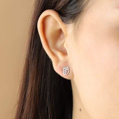 Boma Sterling Silver Owl Post Earrings