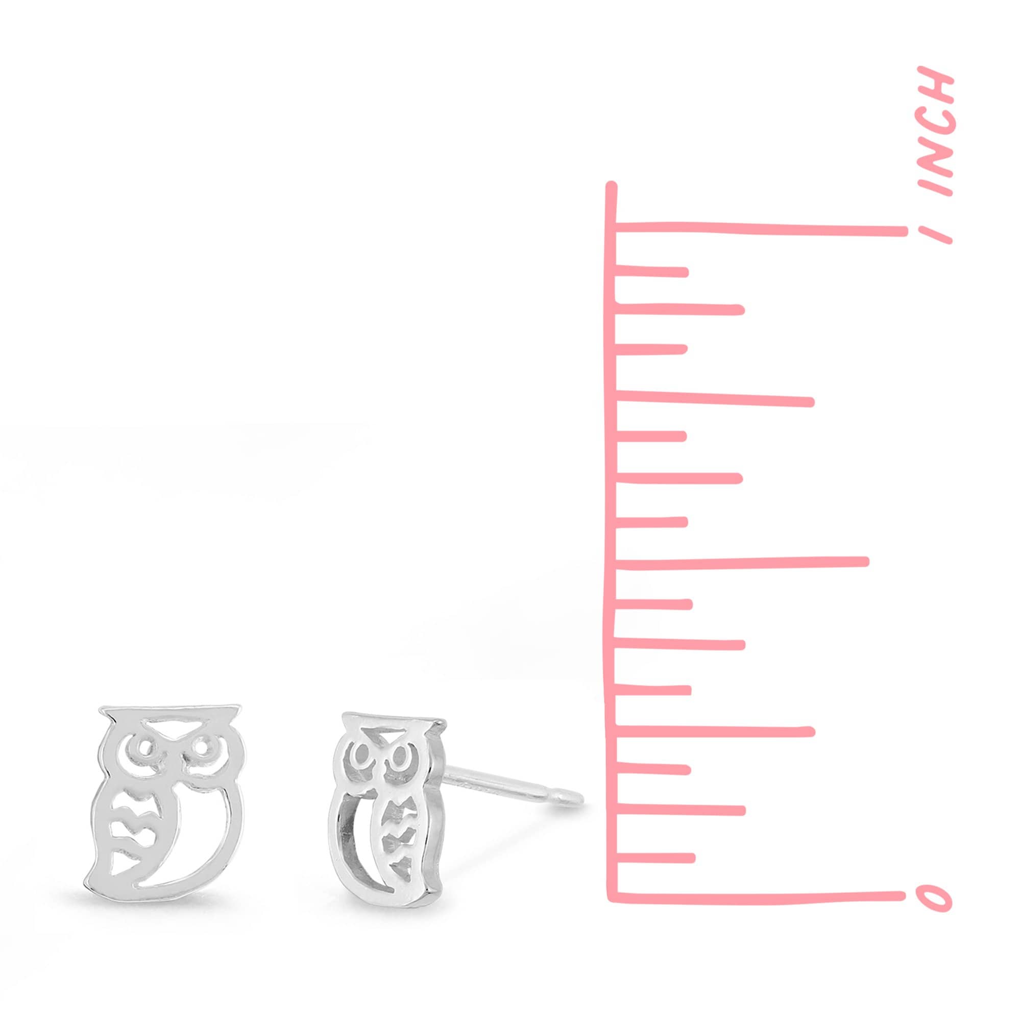 Boma Sterling Silver Owl Post Earrings