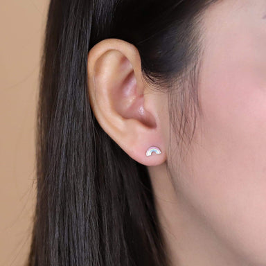 Boma Rainbow Multi Color Resin Stud Earrings