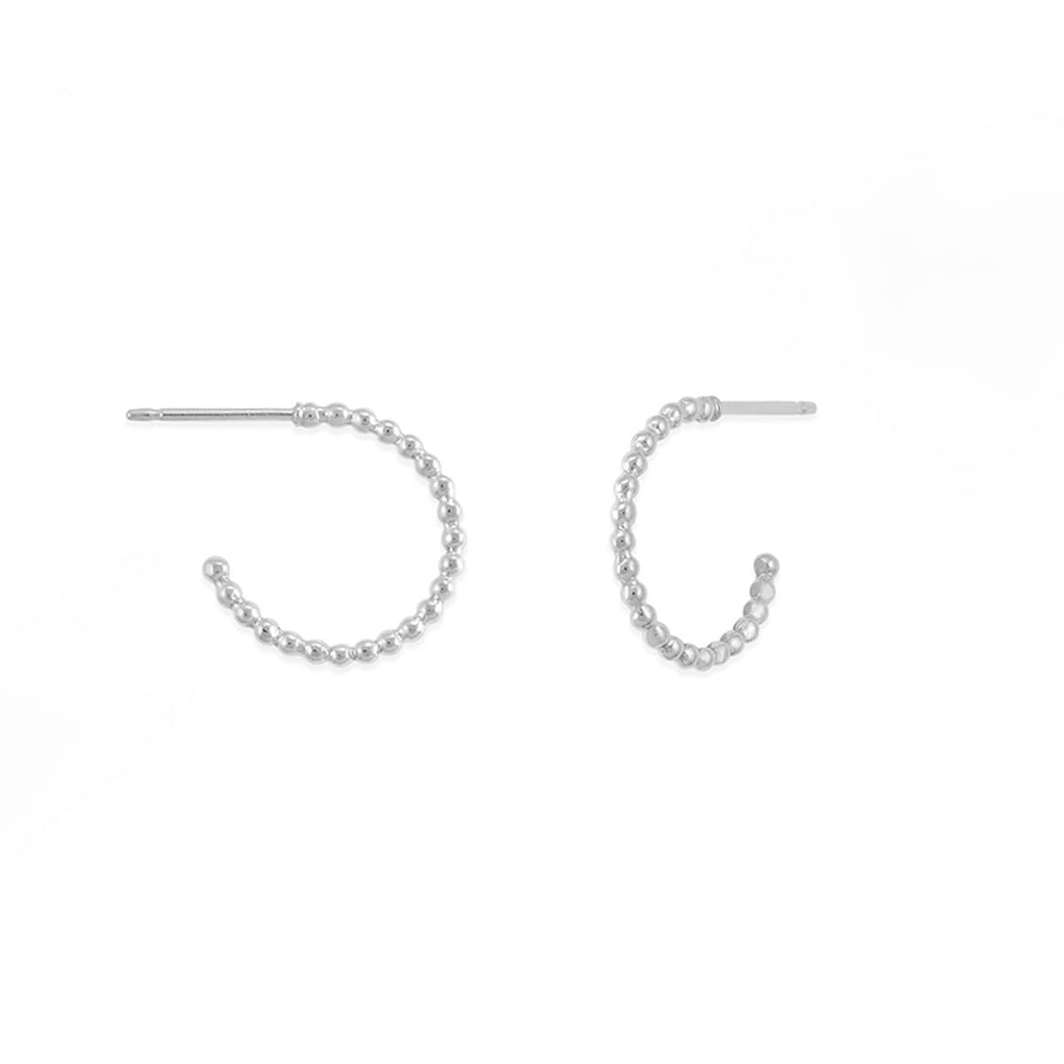 Boma Sterling Silver Dot Hoops    