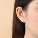 Boma Sterling Silver Post Earrings - Wave in Open Circle    