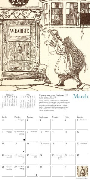 Alice's Adventures in Wonderland 2027 British Library Mini Wall Calendar