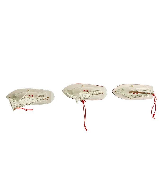 Wood Yacht With Sail Ornament (Single) - Random Color
