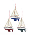 Wood Yacht With Sail Ornament (Single) - Random Color