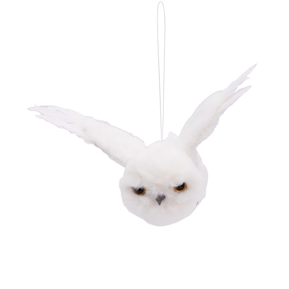 Flying White Owl Ornament