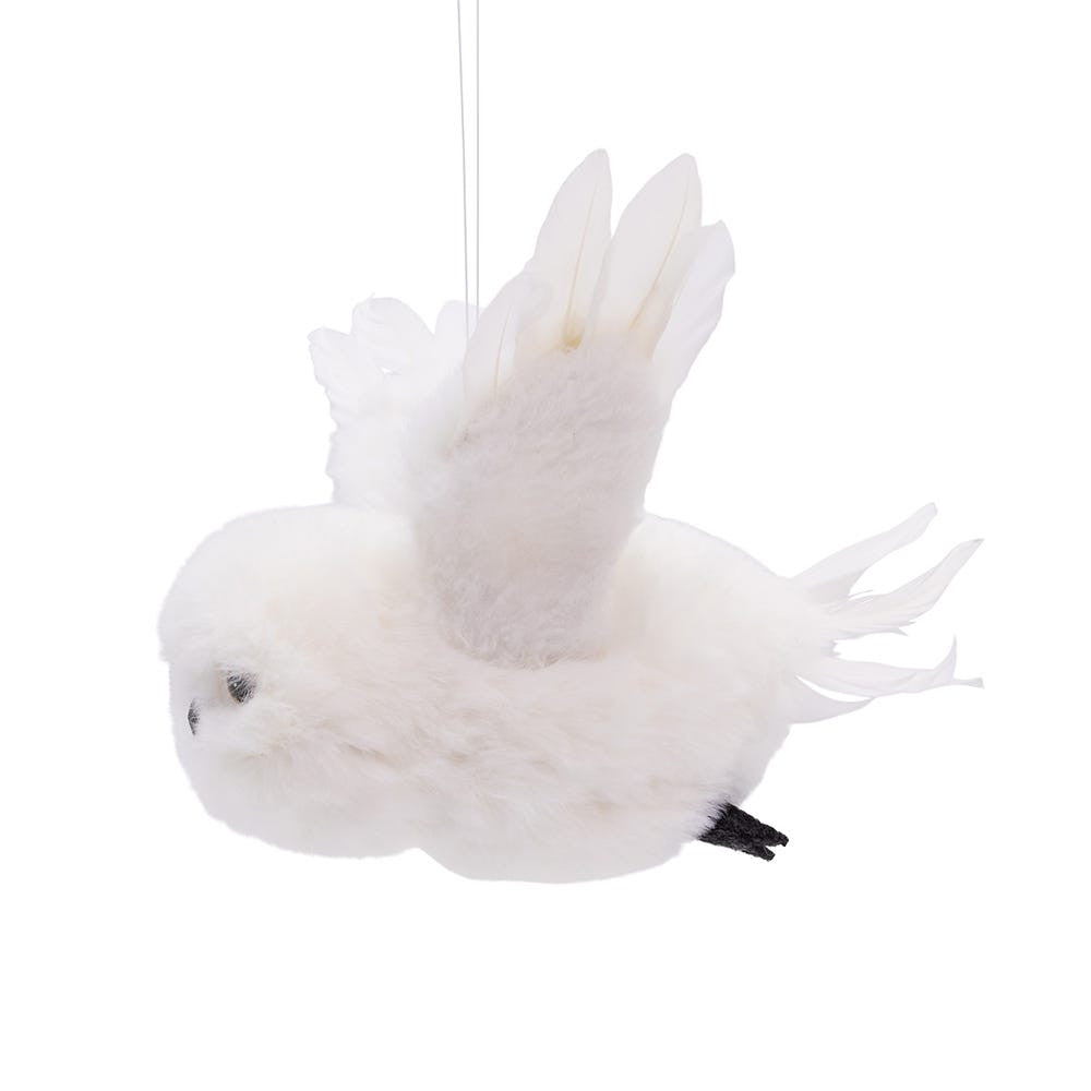 Flying White Owl Ornament