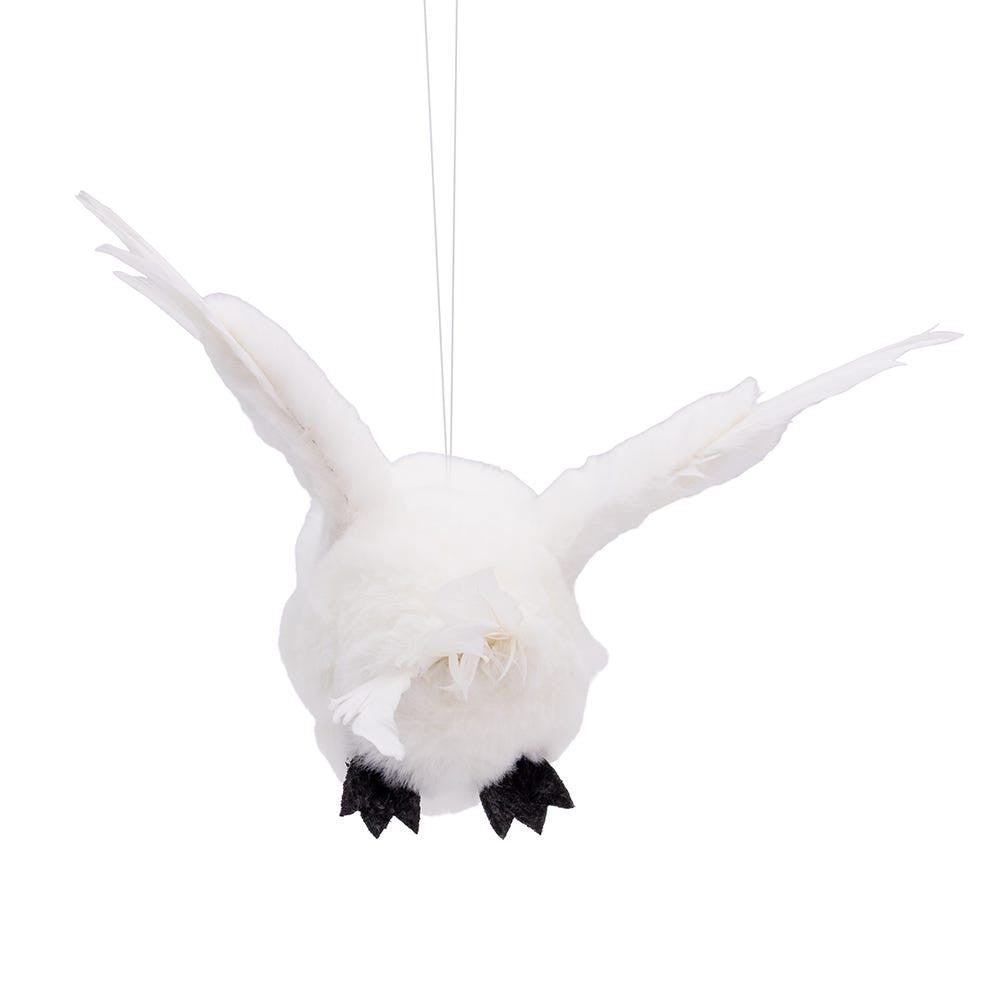 Flying White Owl Ornament