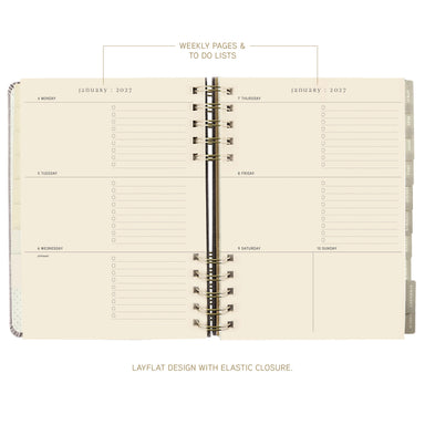 Blush 2027 Fabric-Bound Engagement Calendar
