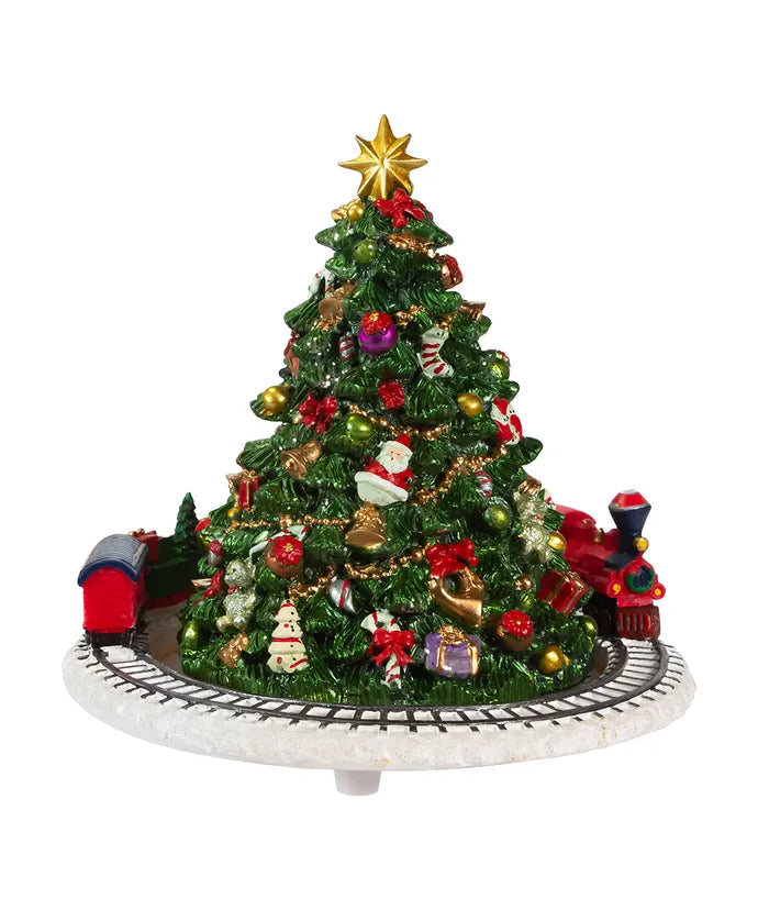 Musical Christmas Tree with Revolving Train