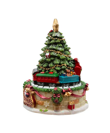 Wind-Up Musical Christmas Tree Revolving Box