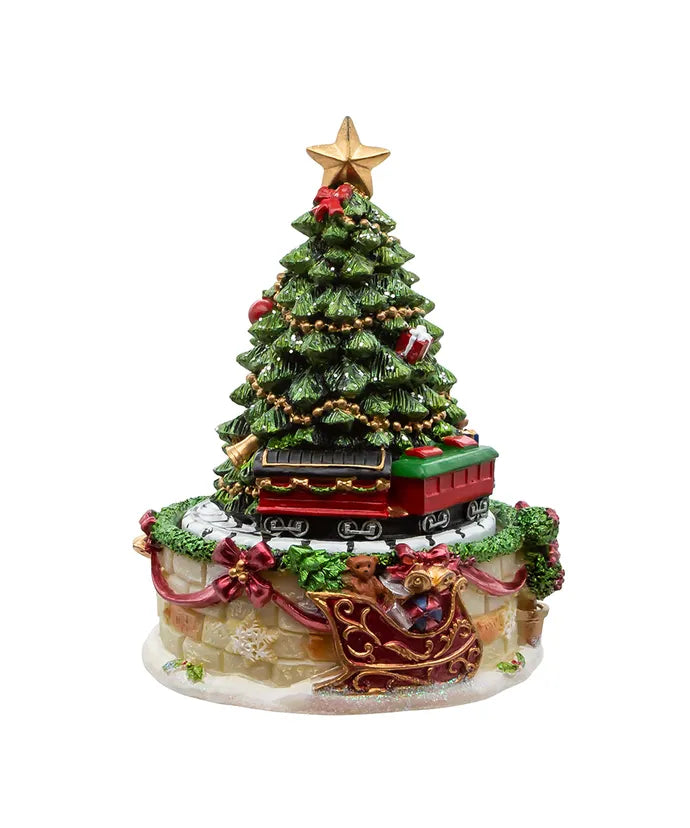 Wind-Up Musical Christmas Tree Revolving Box