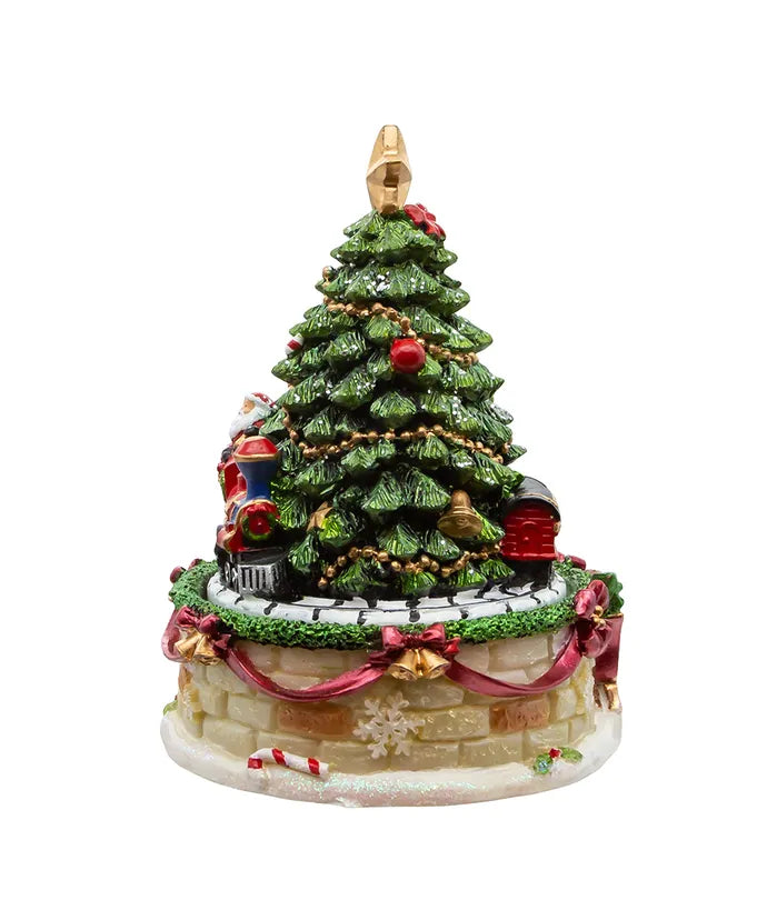 Wind-Up Musical Christmas Tree Revolving Box