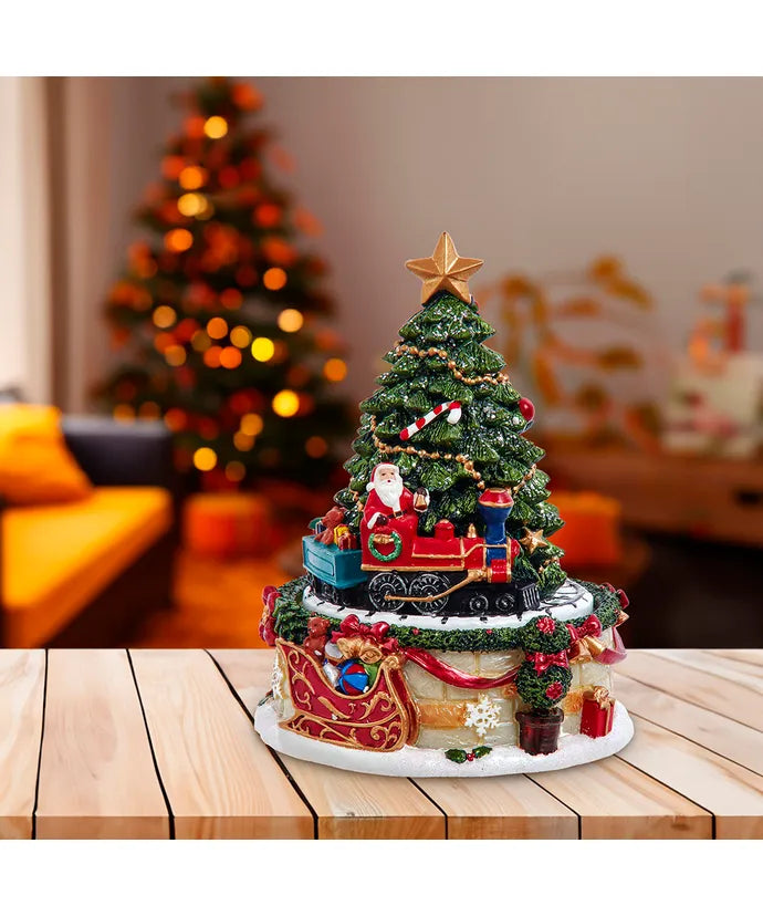 Wind-Up Musical Christmas Tree Revolving Box