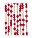 Natural Wood and Red Bead Garland