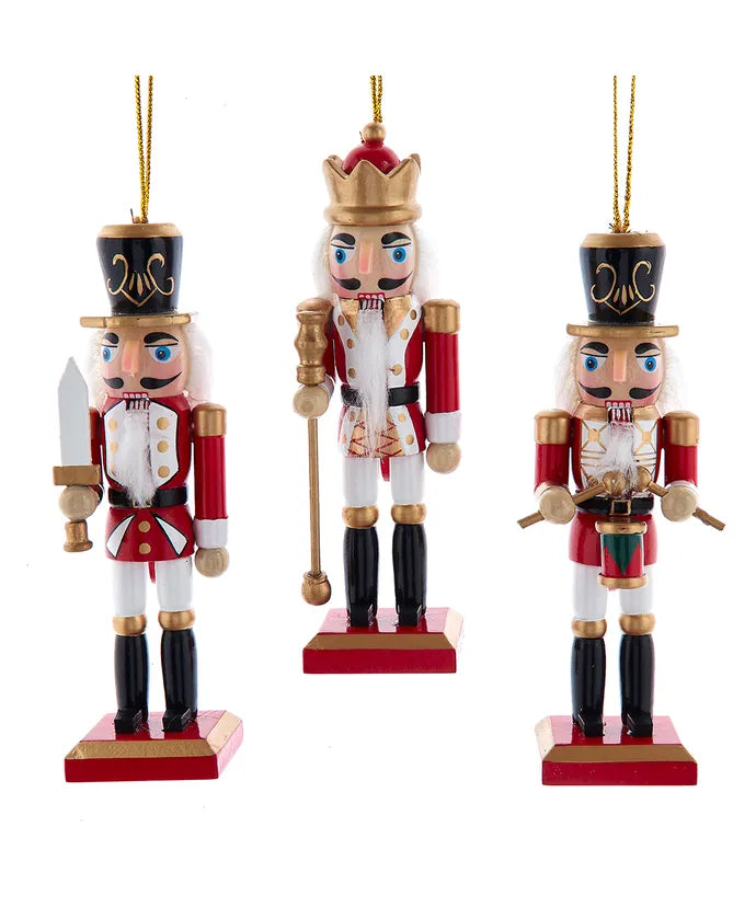 Red & White Nutcracker Ornaments (Single) - Random Style
