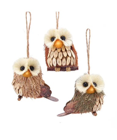 Sisal Owl Ornament (Single) - Random Style