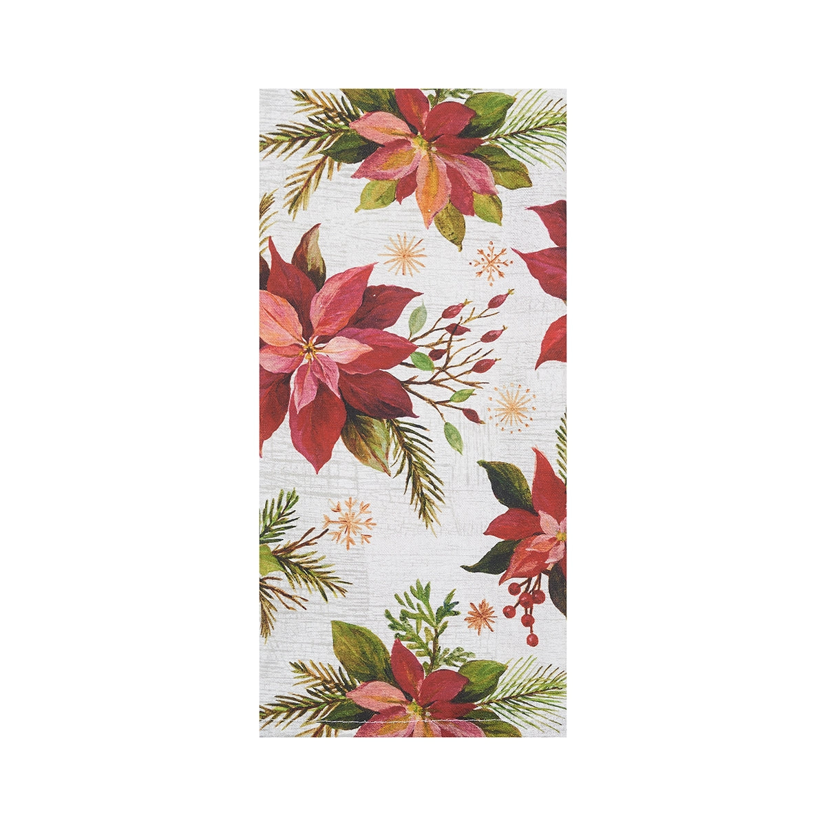 Printed Poinsettia Kitchen Towel    