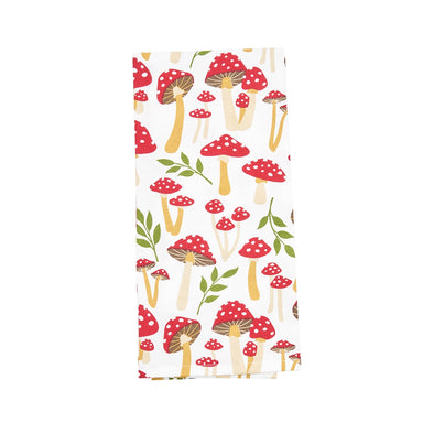 Mushrooms All Over Flour Sack Kitchen Towel    