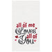 All Of Me Loves All Of You Embroidered Waffle Weave Kitchen Towel    