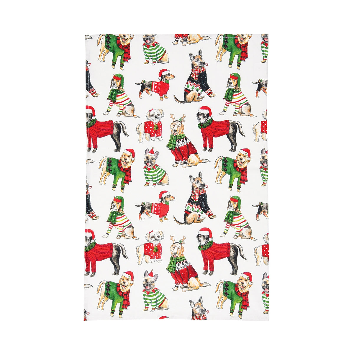 Christmas Dogs Printed Kitchen Towel    