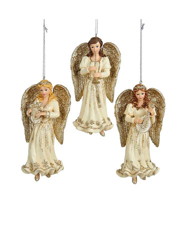 Angel with Gold Wings Ornament (Single) - Random Style