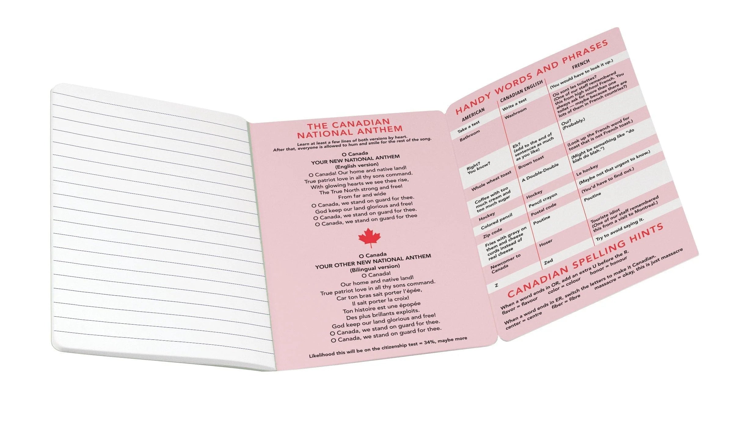 Canada Passport Notebook