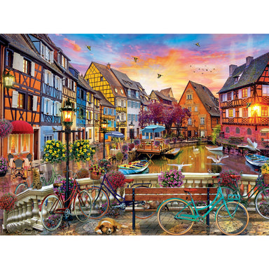 Cycling at Colmar, France 550 Piece Travel Diary Puzzle    