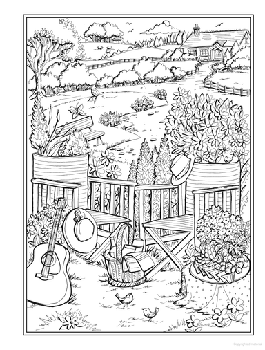 Creative Haven® Coloring Book: Romantic Country Scenes