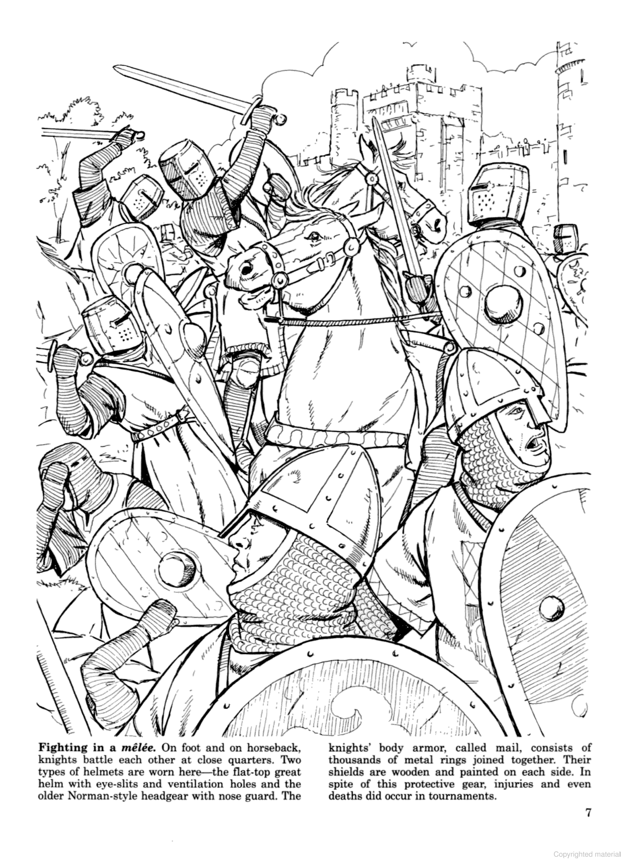 DVR Medieval Jousts & Tournaments Coloring Book
