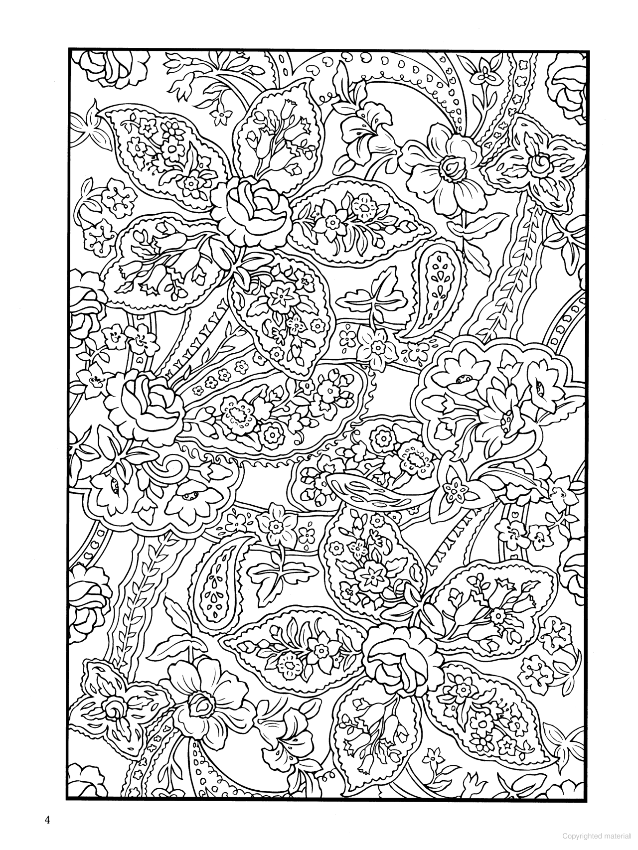 DVR Paisley Designs Coloring Book