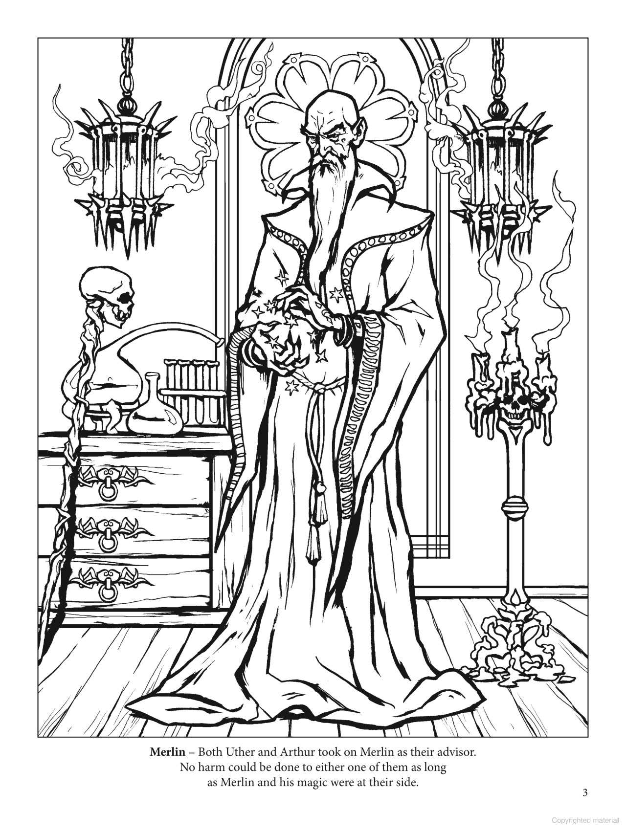 The Adventures of King Arthur Coloring Book
