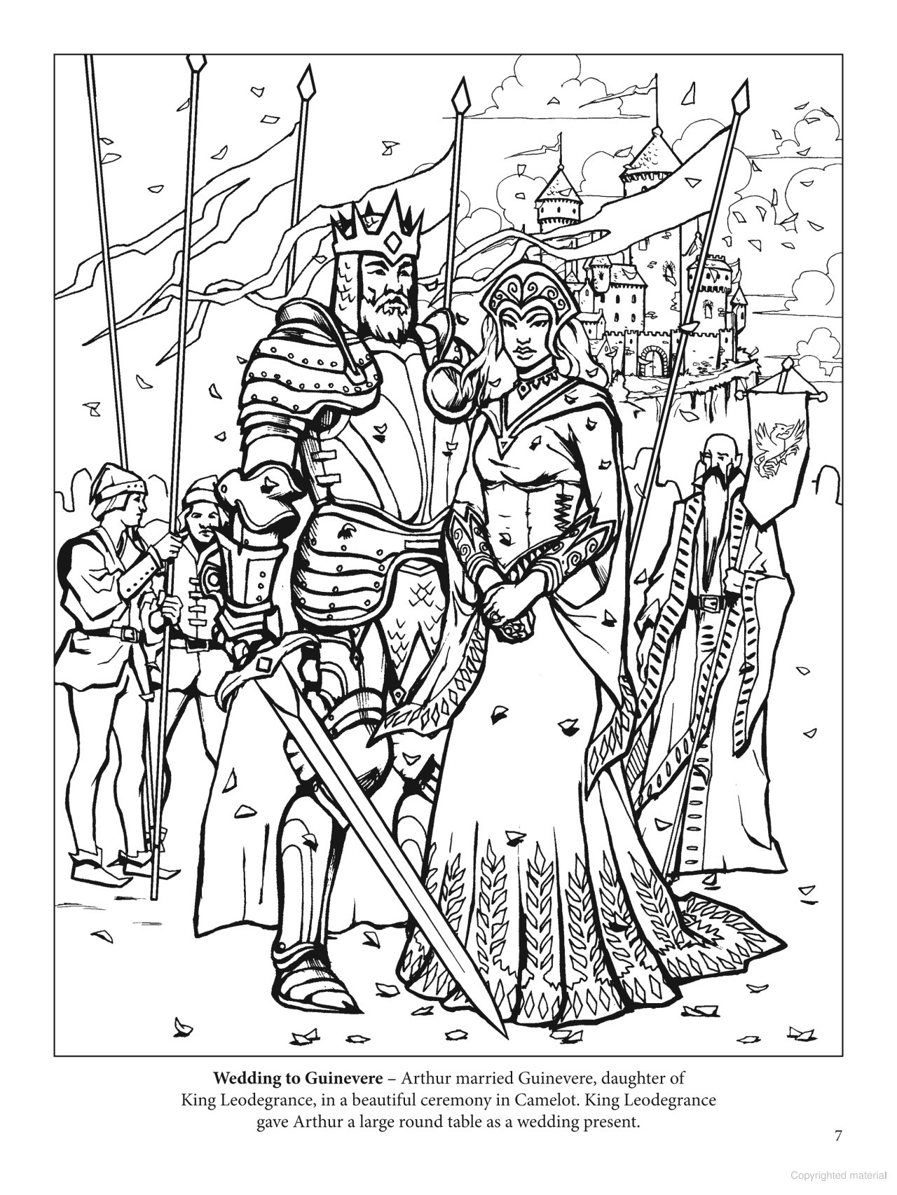 The Adventures of King Arthur Coloring Book