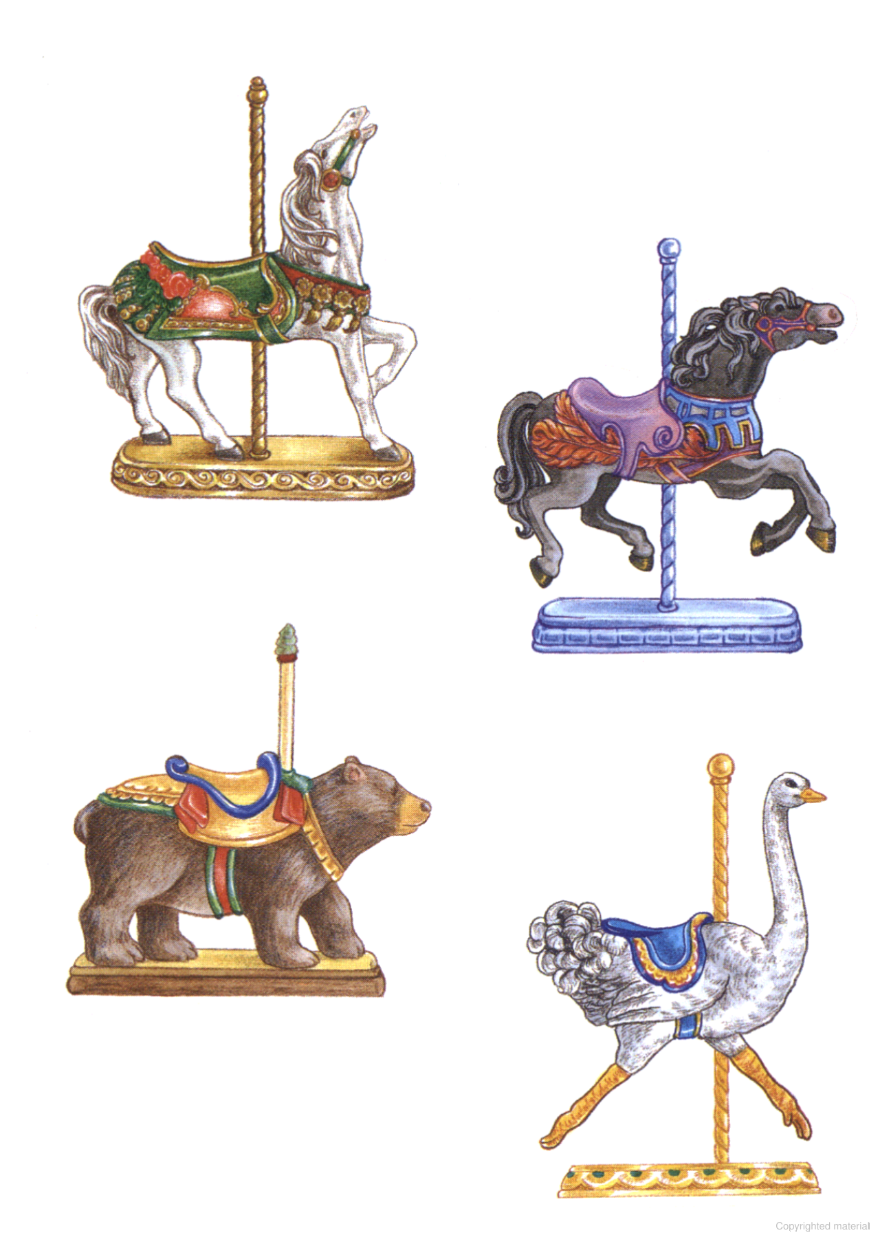DVR Carousel Animals Sticker Book