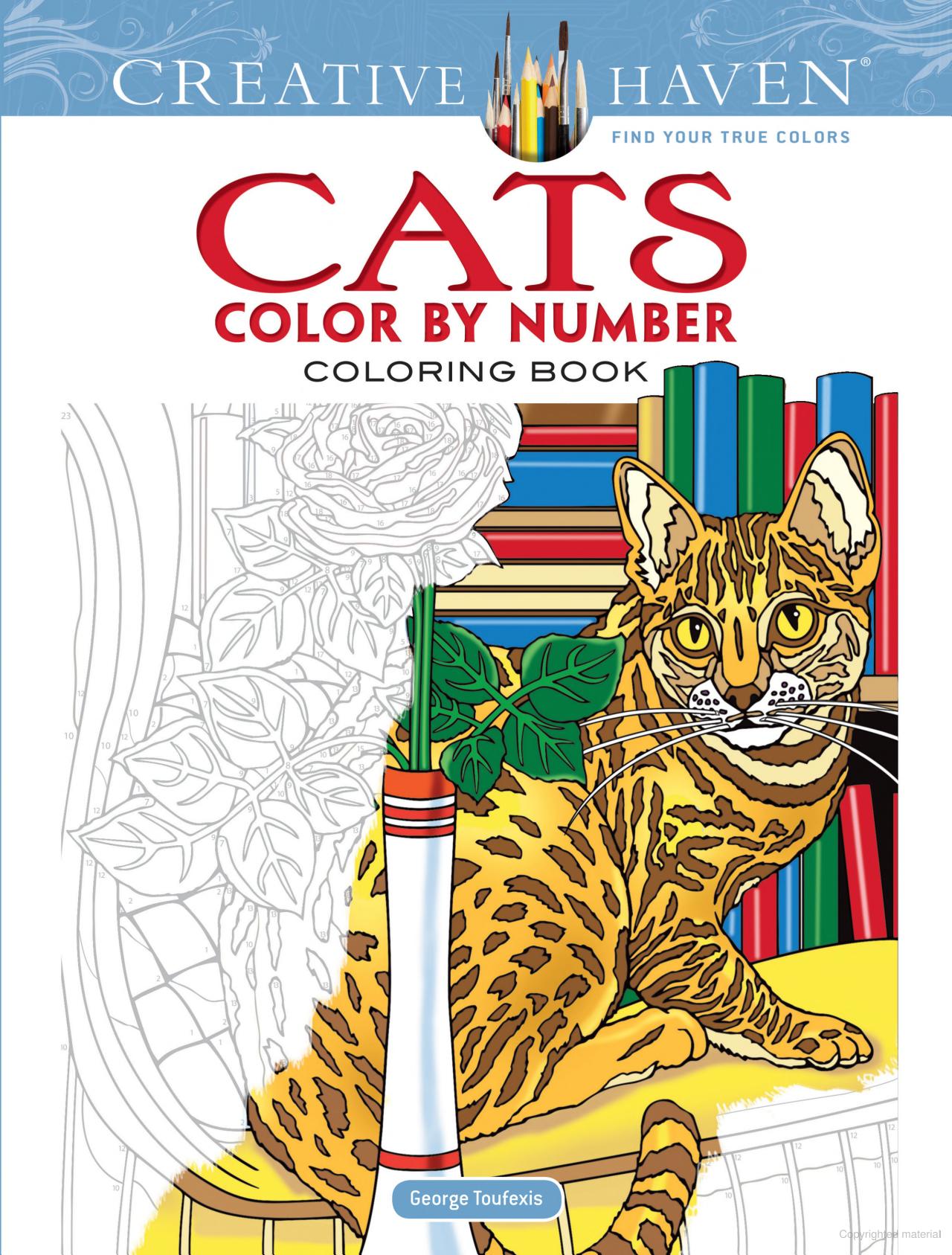 DVR Creative Haven® Color-By-Number: Cats