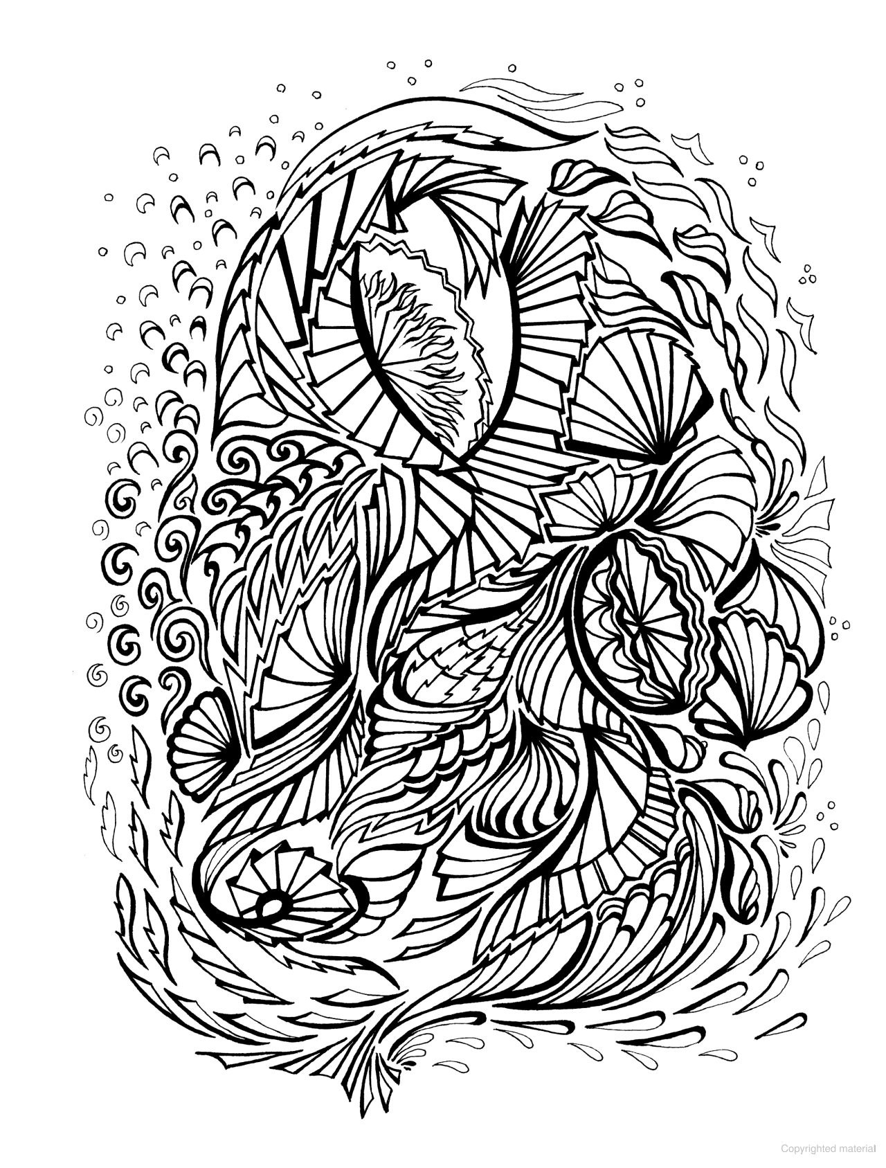 Creative Haven® Coloring Book Deluxe Edition: Magical SeaScapes