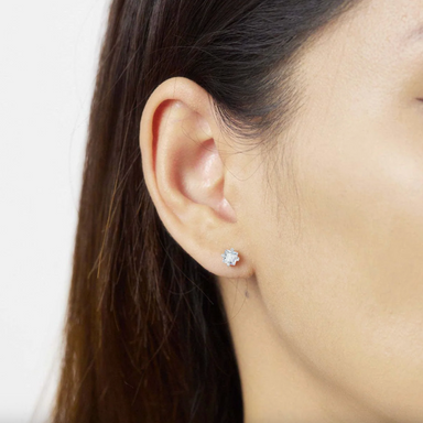 Boma Square Facets Studs - Cubic Zirconia
