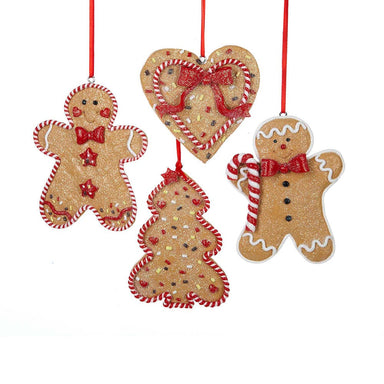 Gingerbread Men, Tree or Heart Ornament (Single) - Random Style